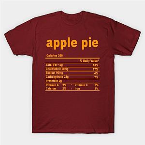 Funny Apple Pie Nutrition Fact Thanksgiving Christmas T-Shirt TP1201