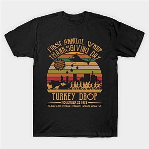 First Annual WKRP Thanksgiving Day Turkey Drop Vintage Retro T-Shirt WKRP in Cincinnati T-Shirt TP1201