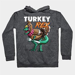 Turkey T Rex Funny Thanksgiving Dinosaur Turkey Costume Kids Hoodie TP1701