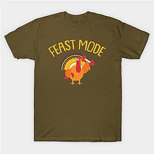 Feast Mode Turkey Weight Lifting Funny Thanksgiving T-Shirt TP1201