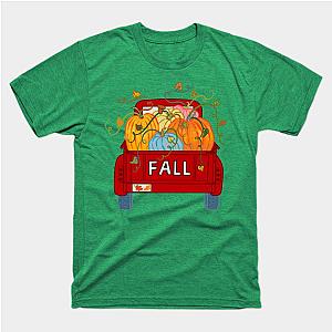 Fall Pumpkin Truck Red Vintage Old Pickup with Pumpkins T-Shirt TP1201