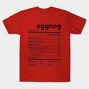 Eggnog Nutrition Facts Label Funny Thanksgiving T-Shirt TP1201