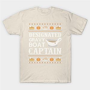 Designated Gravy Boat Captain, Ugly Thanksgiving Sweater T-Shirt TP1201