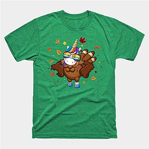 Dabbing Unicorn Turkey Thanksgiving Funny I Am A Dog Lover T-Shirt TP1201