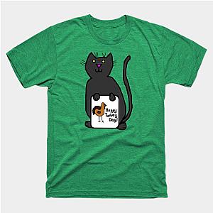 Cute Cat with Thanksgiving Greetings T-Shirt TP1201