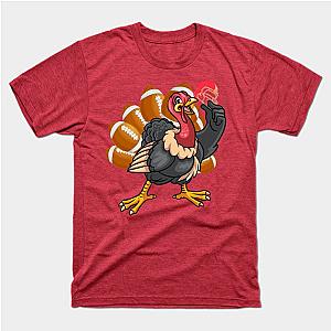 Cool Football Player Gift Gobble Thanksgiving Turkey T-Shirt TP1201