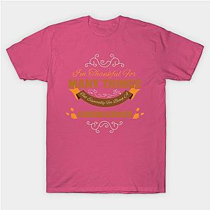 Cheerleader Thankful Shirt Thanksgiving Quotes Gifts T-Shirt TP1201