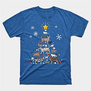 cat christmas tree christmas ornament T-Shirt TP1201