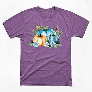 Blue Watercolor Pumpkin T-Shirt TP1201