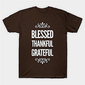 Blessed Thankful Grateful Fall Gift thanksgiving T-Shirt TP1201