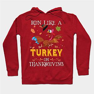 Cute Runner Running Lover Run Like A Turkey On Thanksgiving Hoodie TP1701