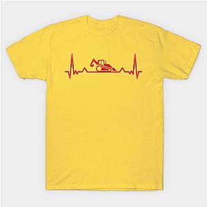 Backhoe Heartbeat excavator and Digger Xmas Gift T-Shirt TP1201