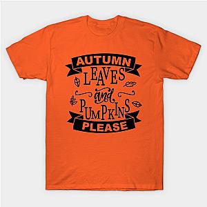 Autumn Leaves And Pumpkins Please T-Shirt TP1201