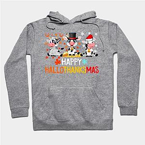 Cow Shirt Cows Christmas Shirt Happy Hallothanksmas Shirt Hoodie TP1701