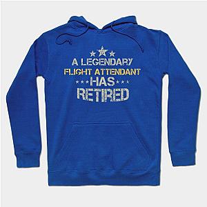 A Legendary Flight Attendant Has Retired - Flight Attendant gift - Flight Attendant lovers christmas vintage retro Hoodie TP1701