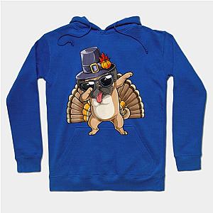 Thanksgiving T shirt for Boys Men Dabbing Pug Turkey Hoodie TP1701