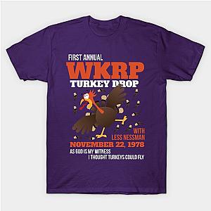 WKRP Thanksgiving Turkey Drop Thanksgiving Turkey Dinner Gift T-Shirt T-Shirt TP1201