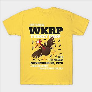 WKRP Thanksgiving Turkey Drop Thanksgiving Turkey Dinner Gift Funny T-Shirt T-Shirt TP1201