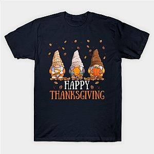 Three Gnomes Happy Thanksgiving Autumn Fall Pumpkin Spice T-Shirt TP1201