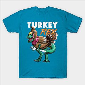 Turkey T Rex Funny Thanksgiving Dinosaur Turkey Costume Kids T-Shirt TP1201