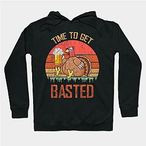 Time To Get Basted Funny Thanksgiving Drinking Hoodie TP1701