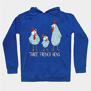 Three french Hens Christmas Xmas Hoodie TP1701