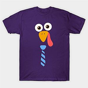 Turkey Face Boy, Cute Cartoon Funny Turkey Face Bow tie, Humour Shirt For Boys T-Shirt TP1201