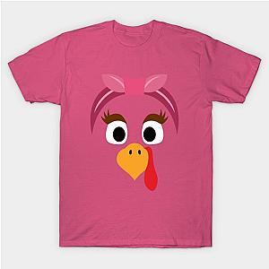 Turkey Face &amp; Pink Headband Running Pilgrim Trot Funny Gift T-Shirt TP1201