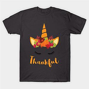 Unicorn Thanksgiving Women and Toddler Fall T-Shirt Thankful T-Shirt TP1201