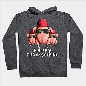 Thanksgiving Turkey For Friends Funny Turkey Head Hoodie TP1701