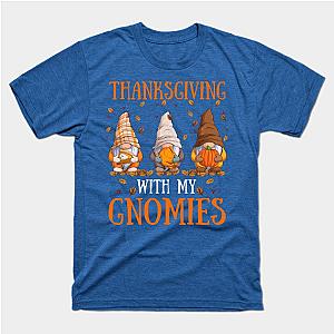 Thanksgiving With My Gnomies Fall Funny Autumn Gnome T-Shirt TP1201