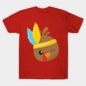 Thanksgiving Turkey, Brown Turkey, Feathers T-Shirt TP1201