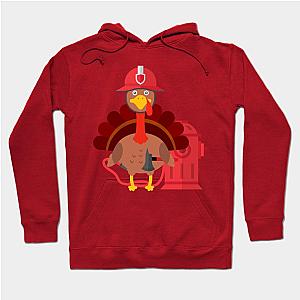 Thanksgiving Firefighter Turkey Funny Holiday Hoodie TP1701