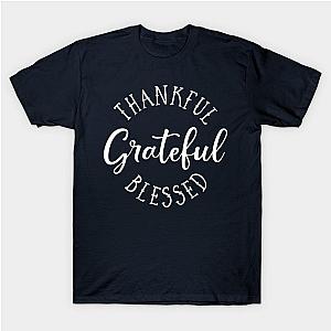 Thankful grateful blessed in white T-Shirt TP1201