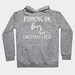 Running on beer And Christmas Cheer - beer gift - beer lovers christmas vintage retro Hoodie TP1701