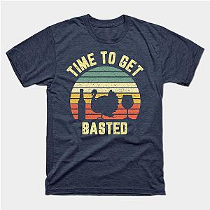 Thanksgiving Retro Turkey Wine Time To Get Basted T-Shirt TP1201