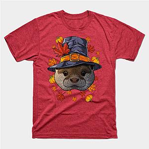 Thanksgiving Otter Pilgrim Costume Fall Autumn T-Shirt TP1201