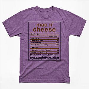 Thanksgiving Mac n' Cheese Nutrition Facts Funny Gift T-Shirt TP1201