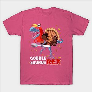 Thanksgiving Funny Dinosaur Dinner With Turkey Cute Costume T-Shirt TP1201