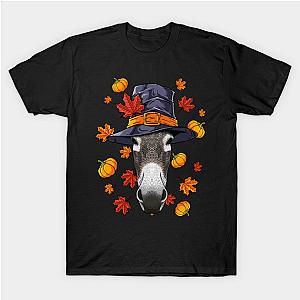 Thanksgiving Donkey Pilgrim Costume Fall Autumn T-Shirt TP1201