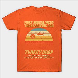 Thanksgiving Day wkrp Turkey Drop T Shirts T-Shirt TP1201