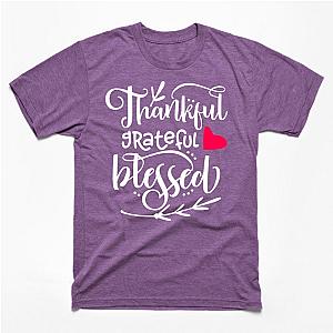 Thanksgiving Day Design Grateful Thankful Blessed T-Shirt TP1201