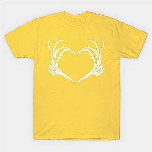 skeleton hand heart sign bones costume funny halloween T-Shirt TP1201