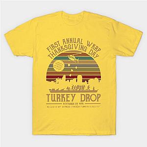 Retro Turkey Drop First Annual Wkrp Thanksgiving Day T-Shirt TP1201