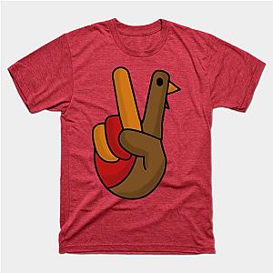 Peace Sign Turkey Thanksgiving And Xmas T-Shirt TP1201