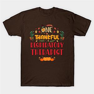 One Thankful Respiratory Therapist Thanksgiving Cute Gift T-Shirt TP1201