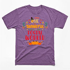 One Thankful Postal Worker Thanksgiving Cute Gift T-Shirt TP1201