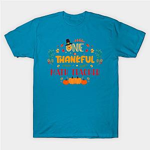 One Thankful Math Teacher Thanksgiving Cute Gift T-Shirt TP1201