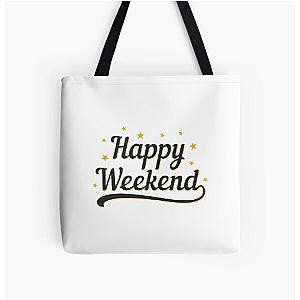 The Weeknd Bags - Happy Weekend All Over Print Tote Bag RB3006