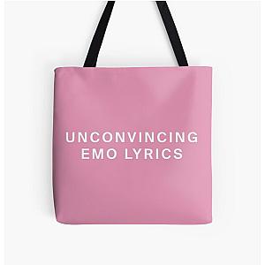 The 1975 Bags - UNCONVINCING EMO LYRICS THE 1975 All Over Print Tote Bag RB2510